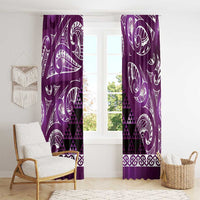 Matariki New Zealand Window Curtain NZ Niho Taniwha Maori New Year Purple Galaxy LT14 - Polynesian Pride