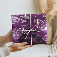 Matariki New Zealand Wrapping Paper NZ Niho Taniwha Maori New Year Purple Galaxy