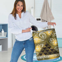 Matariki New Zealand Laundry Basket NZ Niho Taniwha Maori New Year Yellow Galaxy LT14 - Polynesian Pride