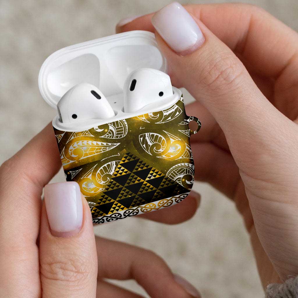 Matariki New Zealand AirPods Case NZ Niho Taniwha Maori New Year Yellow Galaxy