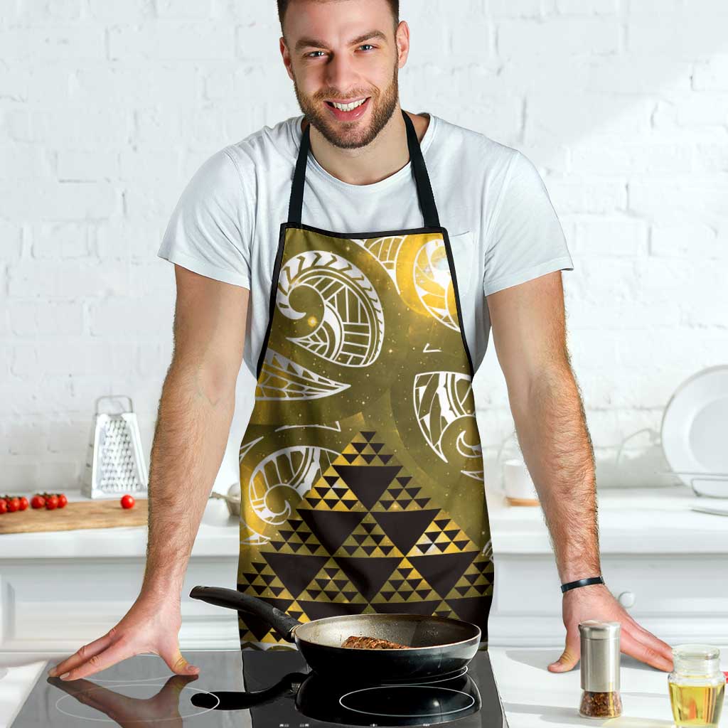 Matariki New Zealand Apron NZ Niho Taniwha Maori New Year Yellow Galaxy LT14 - Polynesian Pride