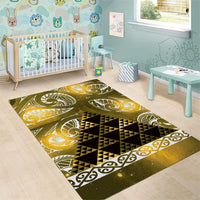Matariki New Zealand Area Rug NZ Niho Taniwha Maori New Year Yellow Galaxy LT14 - Polynesian Pride