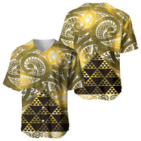 Matariki New Zealand Baseball Jersey NZ Niho Taniwha Maori New Year Yellow Galaxy LT14 - Polynesian Pride