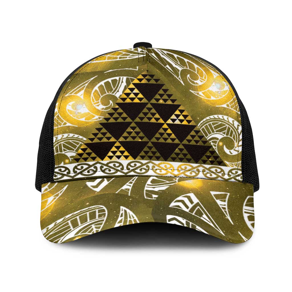 Matariki New Zealand Baseball Net Cap NZ Niho Taniwha Maori New Year Yellow Galaxy
