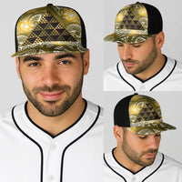 Matariki New Zealand Baseball Net Cap NZ Niho Taniwha Maori New Year Yellow Galaxy LT14 - Polynesian Pride