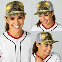 Matariki New Zealand Baseball Net Cap NZ Niho Taniwha Maori New Year Yellow Galaxy LT14 - Polynesian Pride
