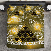 Matariki New Zealand Bedding Set NZ Niho Taniwha Maori New Year Yellow Galaxy LT14 Yellow - Polynesian Pride
