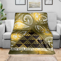 Matariki New Zealand Blanket NZ Niho Taniwha Maori New Year Yellow Galaxy LT14 - Polynesian Pride