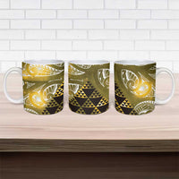 Matariki New Zealand Ceramic Mug NZ Niho Taniwha Maori New Year Yellow Galaxy LT14 - Polynesian Pride