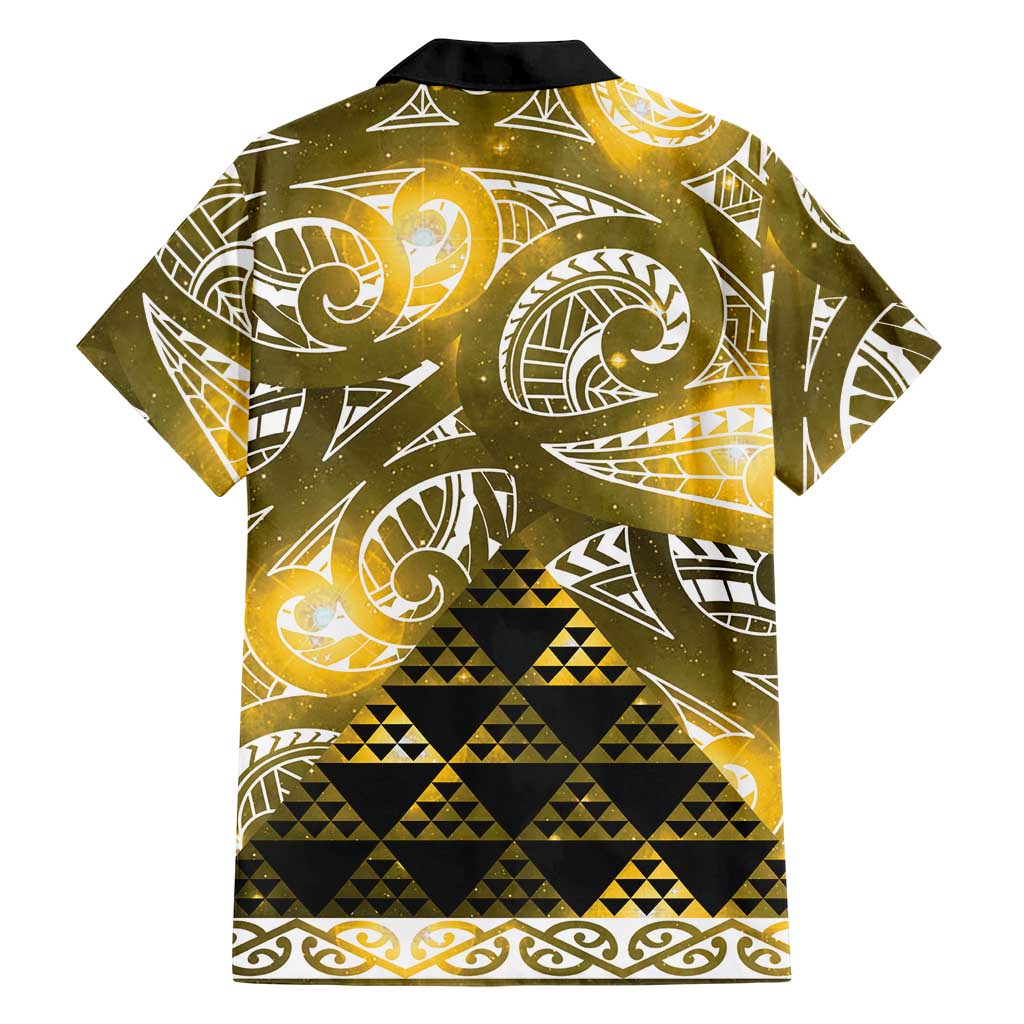 Matariki New Zealand Family Matching Summer Maxi Dress and Hawaiian Shirt NZ Niho Taniwha Maori New Year Yellow Galaxy