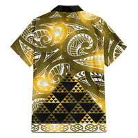 Matariki New Zealand Family Matching Summer Maxi Dress and Hawaiian Shirt NZ Niho Taniwha Maori New Year Yellow Galaxy