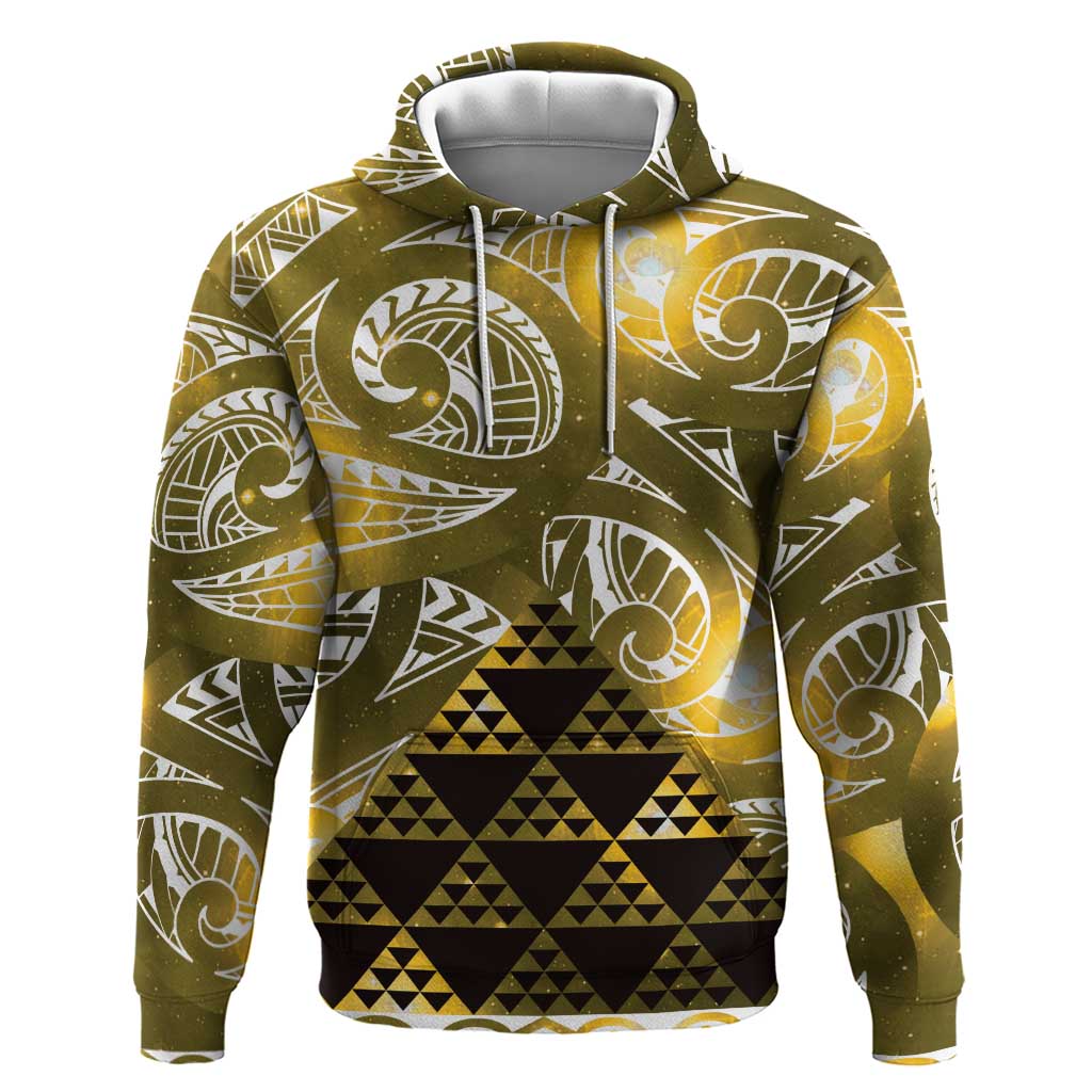 Matariki New Zealand Hoodie NZ Niho Taniwha Maori New Year Yellow Galaxy