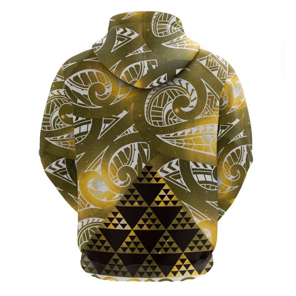 Matariki New Zealand Hoodie NZ Niho Taniwha Maori New Year Yellow Galaxy LT14 - Polynesian Pride