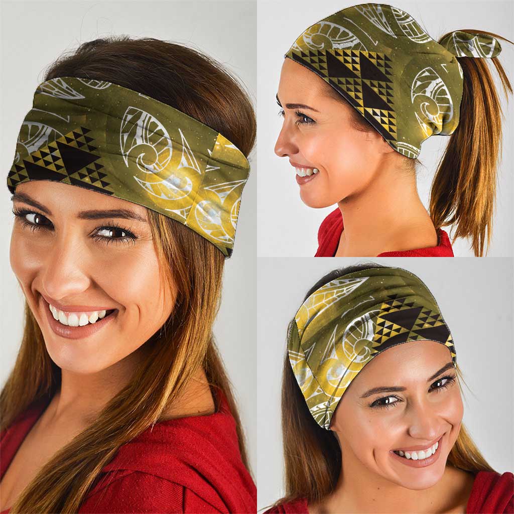 Matariki New Zealand Neck Gaiter NZ Niho Taniwha Maori New Year Yellow Galaxy LT14 - Polynesian Pride