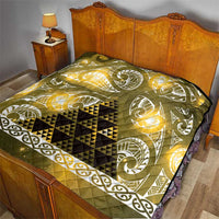 Matariki New Zealand Quilt NZ Niho Taniwha Maori New Year Yellow Galaxy LT14 - Polynesian Pride