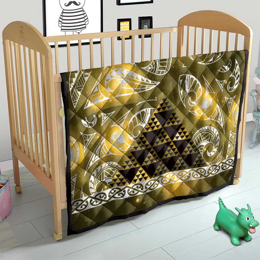 Matariki New Zealand Quilt NZ Niho Taniwha Maori New Year Yellow Galaxy LT14 - Polynesian Pride