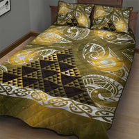 Matariki New Zealand Quilt Bed Set NZ Niho Taniwha Maori New Year Yellow Galaxy LT14 - Polynesian Pride