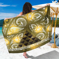 Matariki New Zealand Sarong NZ Niho Taniwha Maori New Year Yellow Galaxy LT14 One Size 44 x 66 inches Yellow - Polynesian Pride