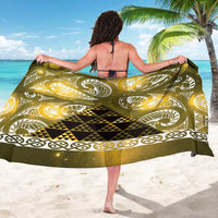 Matariki New Zealand Sarong NZ Niho Taniwha Maori New Year Yellow Galaxy LT14 - Polynesian Pride