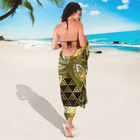 Matariki New Zealand Sarong NZ Niho Taniwha Maori New Year Yellow Galaxy LT14 - Polynesian Pride