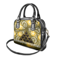 Matariki New Zealand Shoulder Handbag NZ Niho Taniwha Maori New Year Yellow Galaxy LT14 - Polynesian Pride