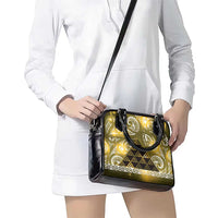 Matariki New Zealand Shoulder Handbag NZ Niho Taniwha Maori New Year Yellow Galaxy LT14 - Polynesian Pride