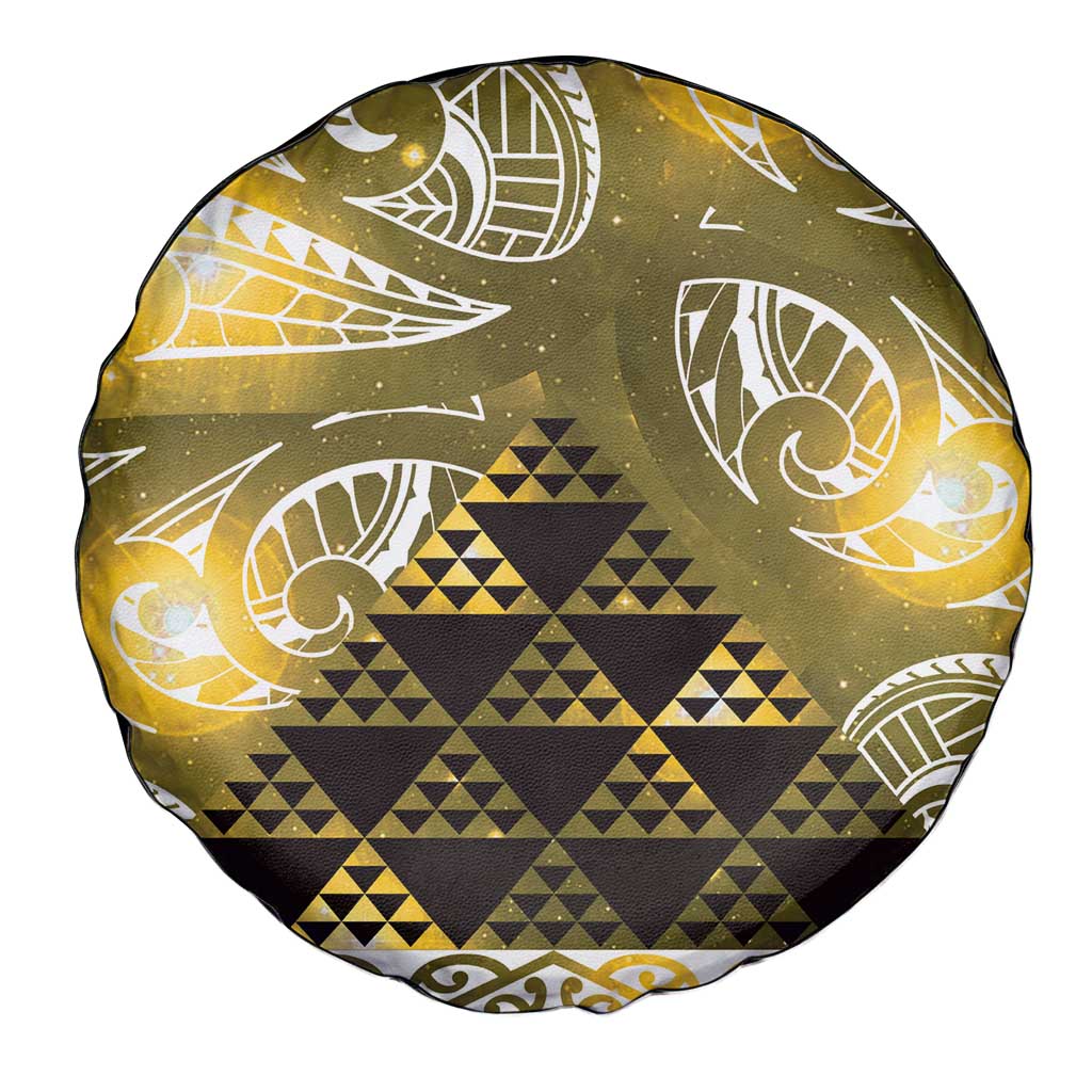 Matariki New Zealand Spare Tire Cover NZ Niho Taniwha Maori New Year Yellow Galaxy