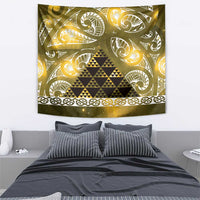 Matariki New Zealand Tapestry NZ Niho Taniwha Maori New Year Yellow Galaxy LT14 - Polynesian Pride