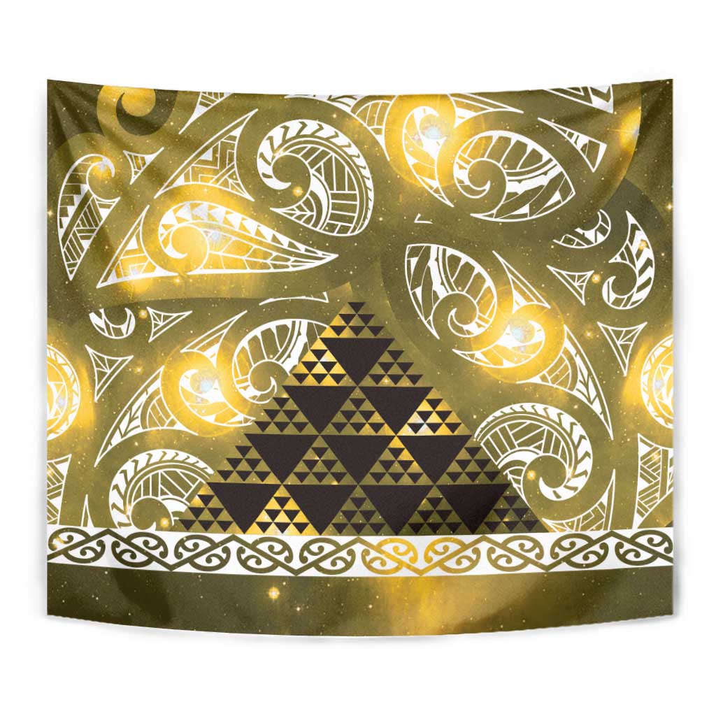 Matariki New Zealand Tapestry NZ Niho Taniwha Maori New Year Yellow Galaxy LT14 - Polynesian Pride