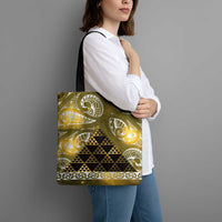 Matariki New Zealand Tote Bag NZ Niho Taniwha Maori New Year Yellow Galaxy LT14 - Polynesian Pride