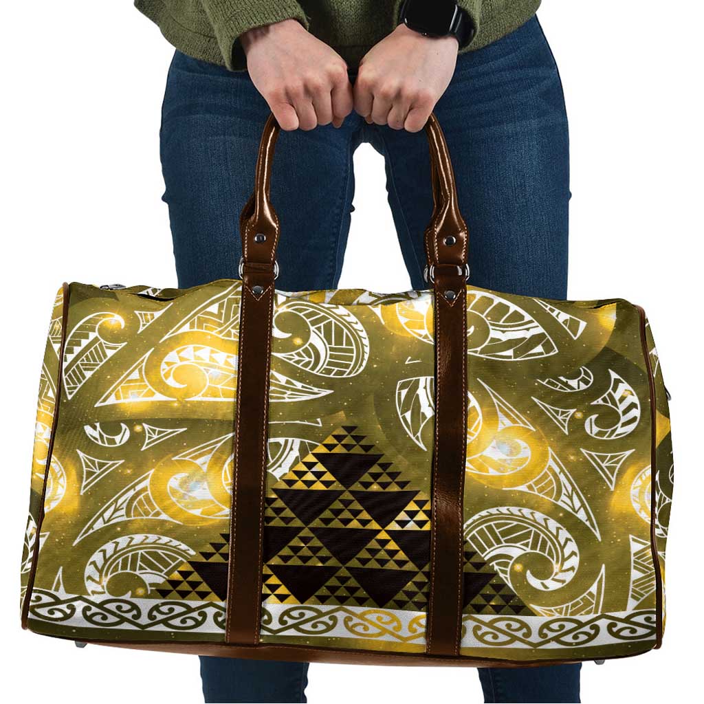 Matariki New Zealand Travel Bag NZ Niho Taniwha Maori New Year Yellow Galaxy