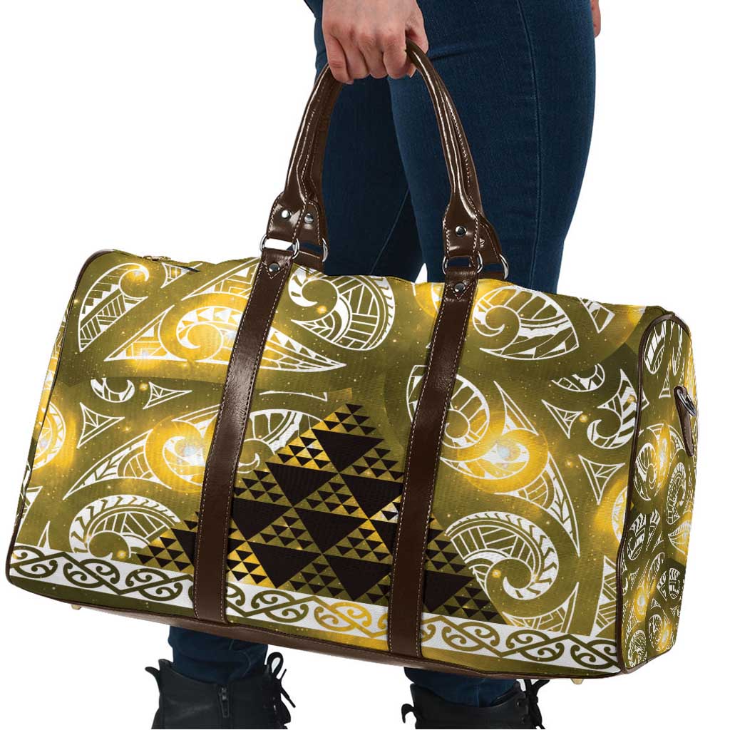 Matariki New Zealand Travel Bag NZ Niho Taniwha Maori New Year Yellow Galaxy