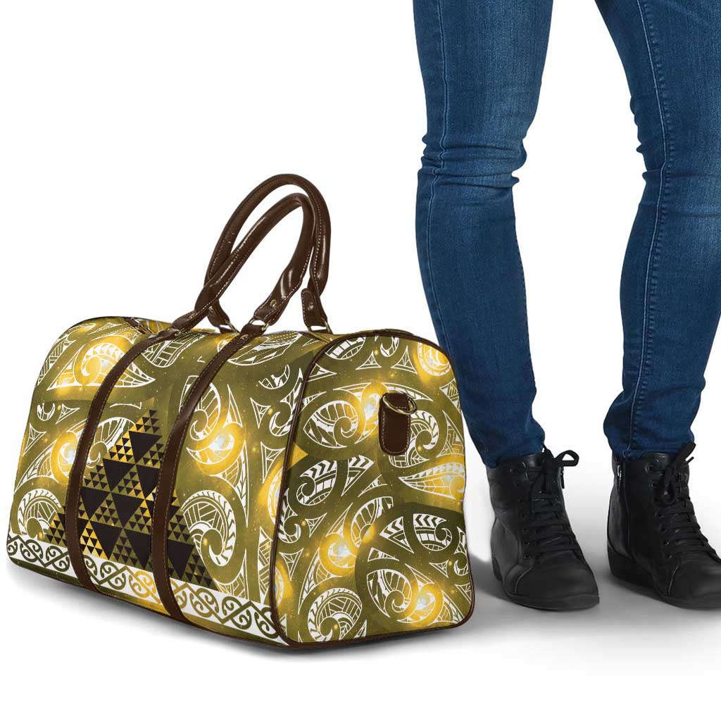 Matariki New Zealand Travel Bag NZ Niho Taniwha Maori New Year Yellow Galaxy