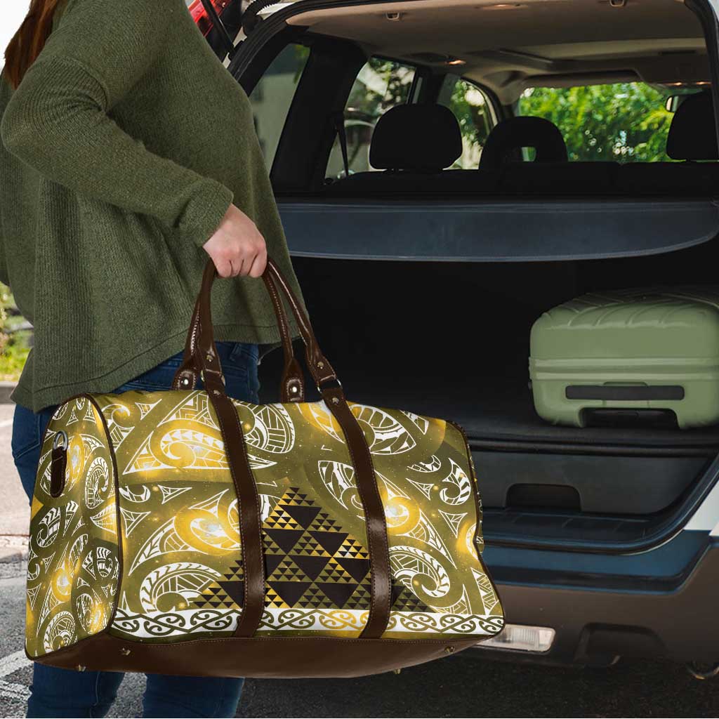 Matariki New Zealand Travel Bag NZ Niho Taniwha Maori New Year Yellow Galaxy