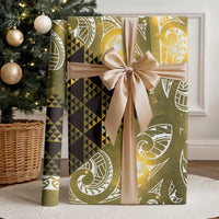 Matariki New Zealand Wrapping Paper NZ Niho Taniwha Maori New Year Yellow Galaxy