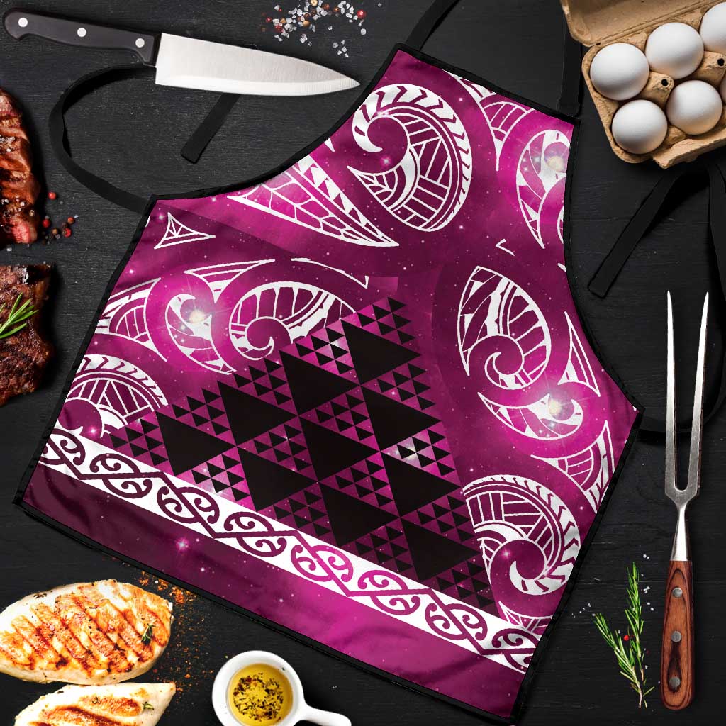Matariki New Zealand Apron NZ Niho Taniwha Maori New Year Pink Galaxy LT14 Pink - Polynesian Pride