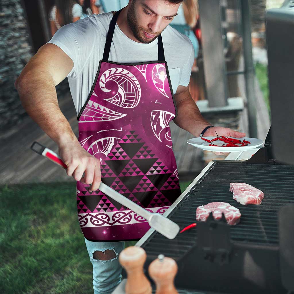 Matariki New Zealand Apron NZ Niho Taniwha Maori New Year Pink Galaxy LT14 - Polynesian Pride