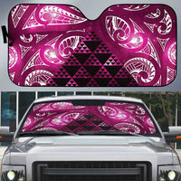 Matariki New Zealand Auto Sun Shade NZ Niho Taniwha Maori New Year Pink Galaxy LT14 Pink - Polynesian Pride