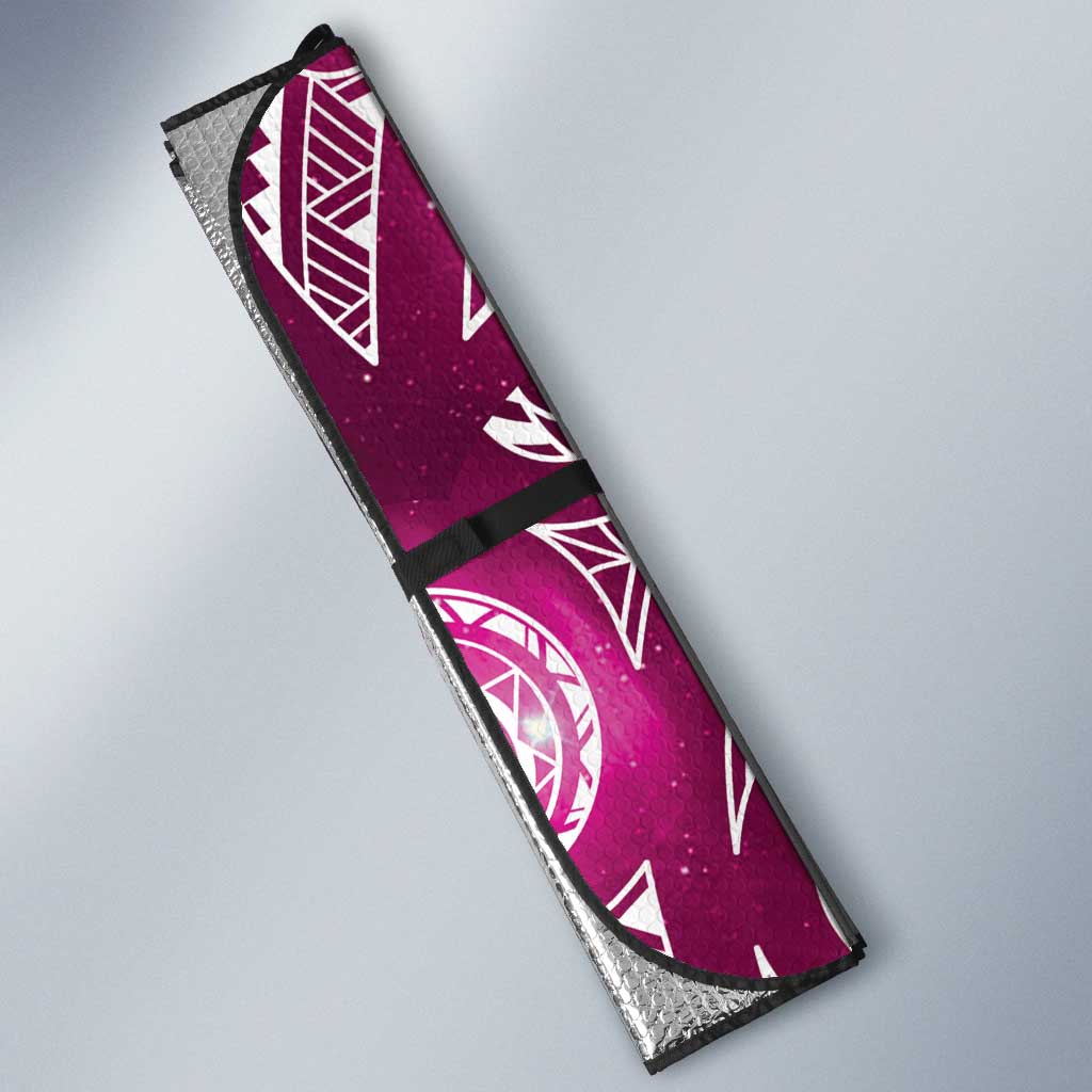 Matariki New Zealand Auto Sun Shade NZ Niho Taniwha Maori New Year Pink Galaxy LT14 - Polynesian Pride