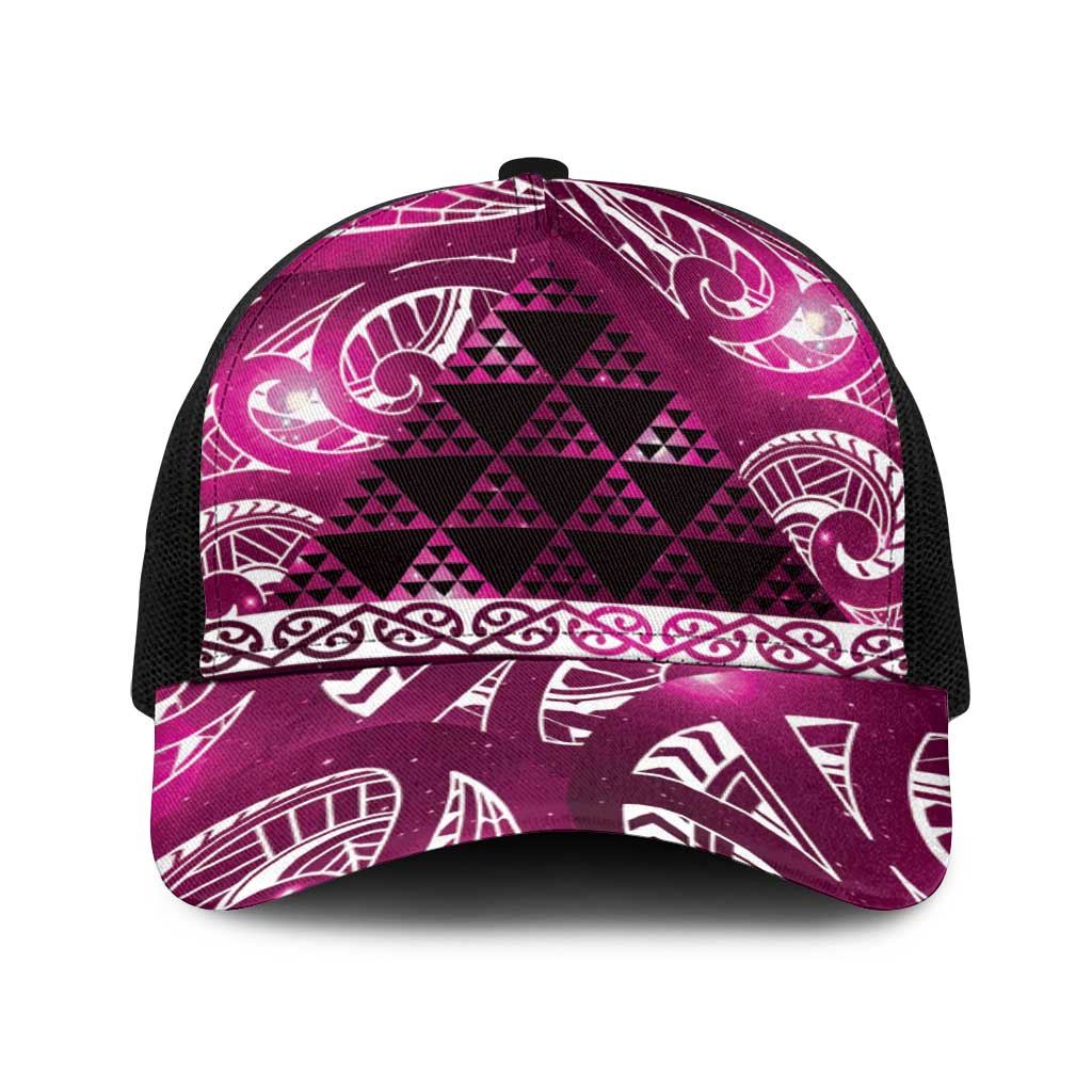 Matariki New Zealand Baseball Net Cap NZ Niho Taniwha Maori New Year Pink Galaxy