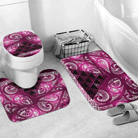 Matariki New Zealand Bathroom Set NZ Niho Taniwha Maori New Year Pink Galaxy LT14 Mat Set Only (3 pcs) One Size Pink - Polynesian Pride