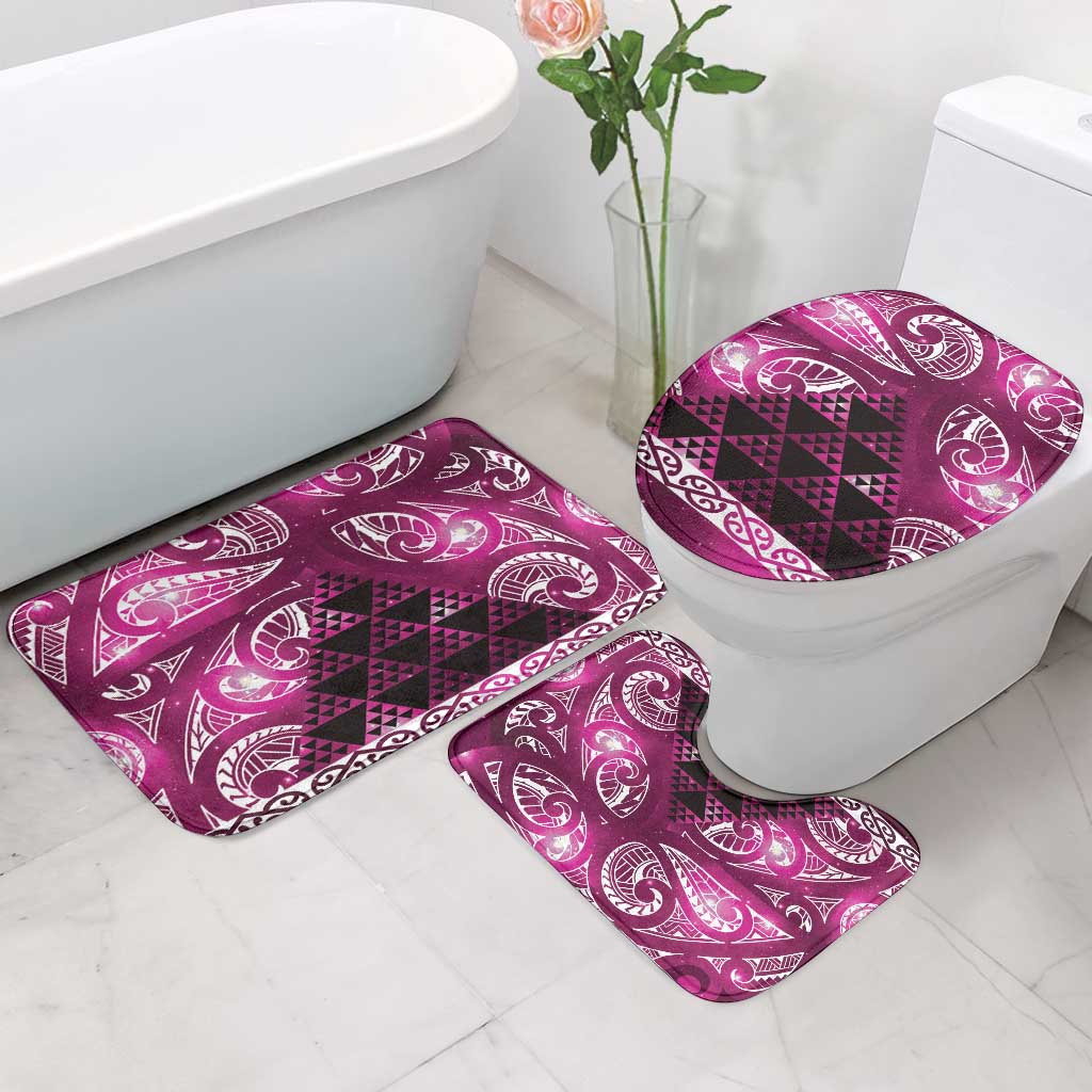 Matariki New Zealand Bathroom Set NZ Niho Taniwha Maori New Year Pink Galaxy LT14 - Polynesian Pride