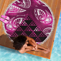 Matariki New Zealand Beach Blanket NZ Niho Taniwha Maori New Year Pink Galaxy LT14 - Polynesian Pride