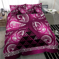 Matariki New Zealand Bedding Set NZ Niho Taniwha Maori New Year Pink Galaxy