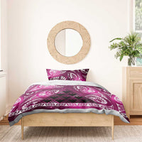 Matariki New Zealand Bedding Set NZ Niho Taniwha Maori New Year Pink Galaxy