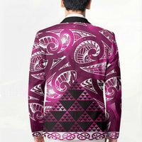 Matariki New Zealand Blazer NZ Niho Taniwha Maori New Year Pink Galaxy LT14 - Polynesian Pride
