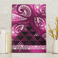 Matariki New Zealand Canvas Wall Art NZ Niho Taniwha Maori New Year Pink Galaxy LT14 Without Frame Pink - Polynesian Pride