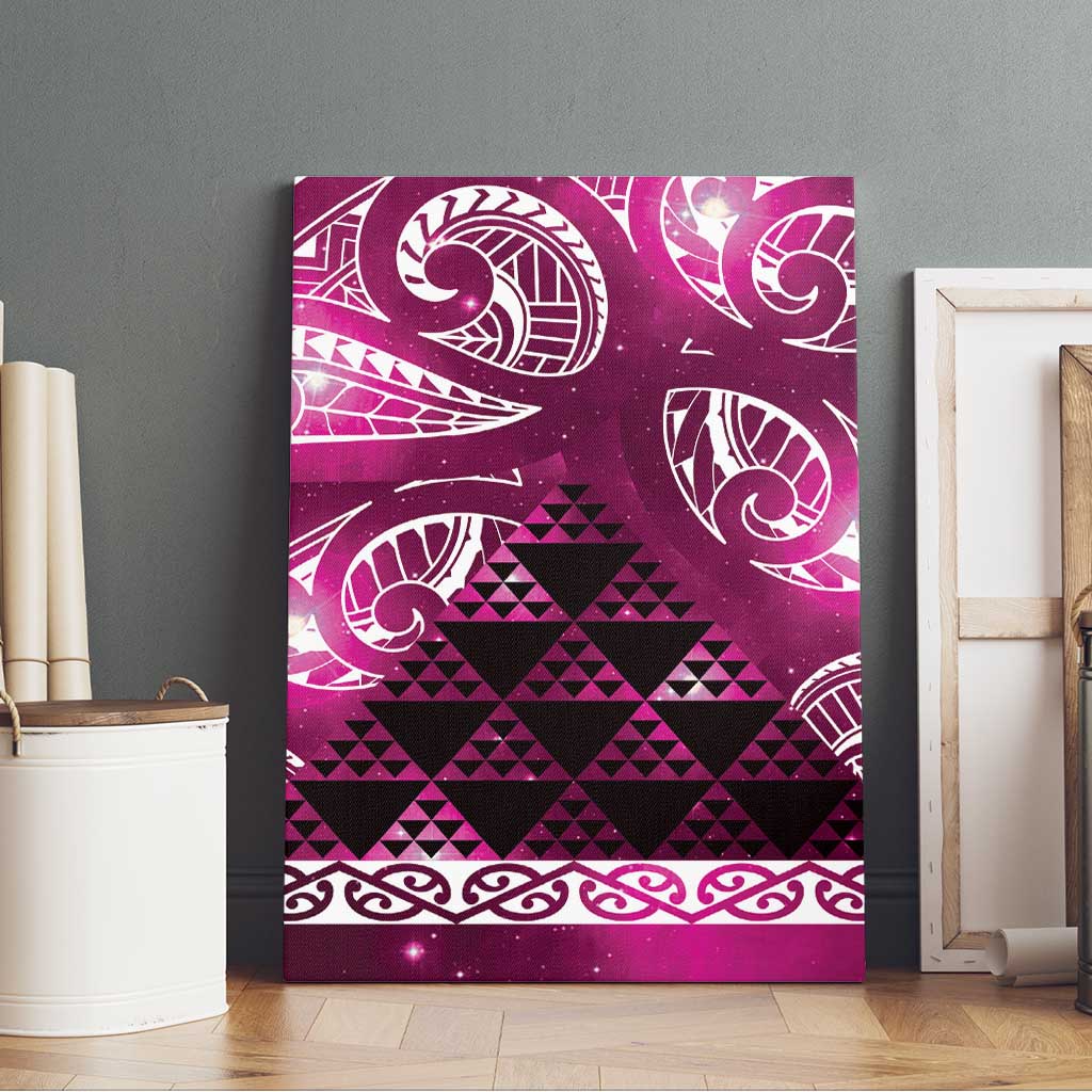 Matariki New Zealand Canvas Wall Art NZ Niho Taniwha Maori New Year Pink Galaxy LT14 - Polynesian Pride
