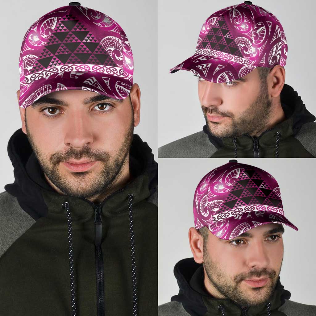 Matariki New Zealand Classic Cap NZ Niho Taniwha Maori New Year Pink Galaxy LT14 - Polynesian Pride
