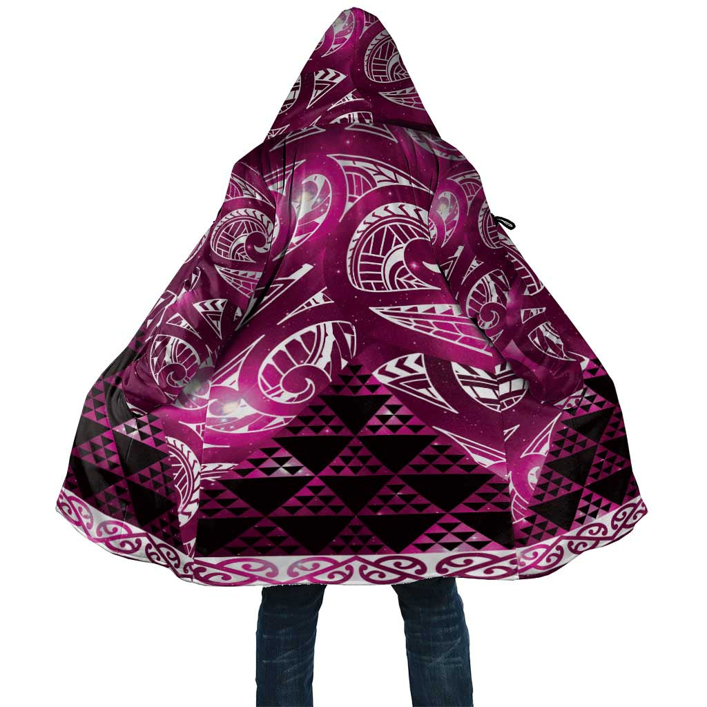 Matariki New Zealand Cloak NZ Niho Taniwha Maori New Year Pink Galaxy LT14 Unisex Pink - Polynesian Pride